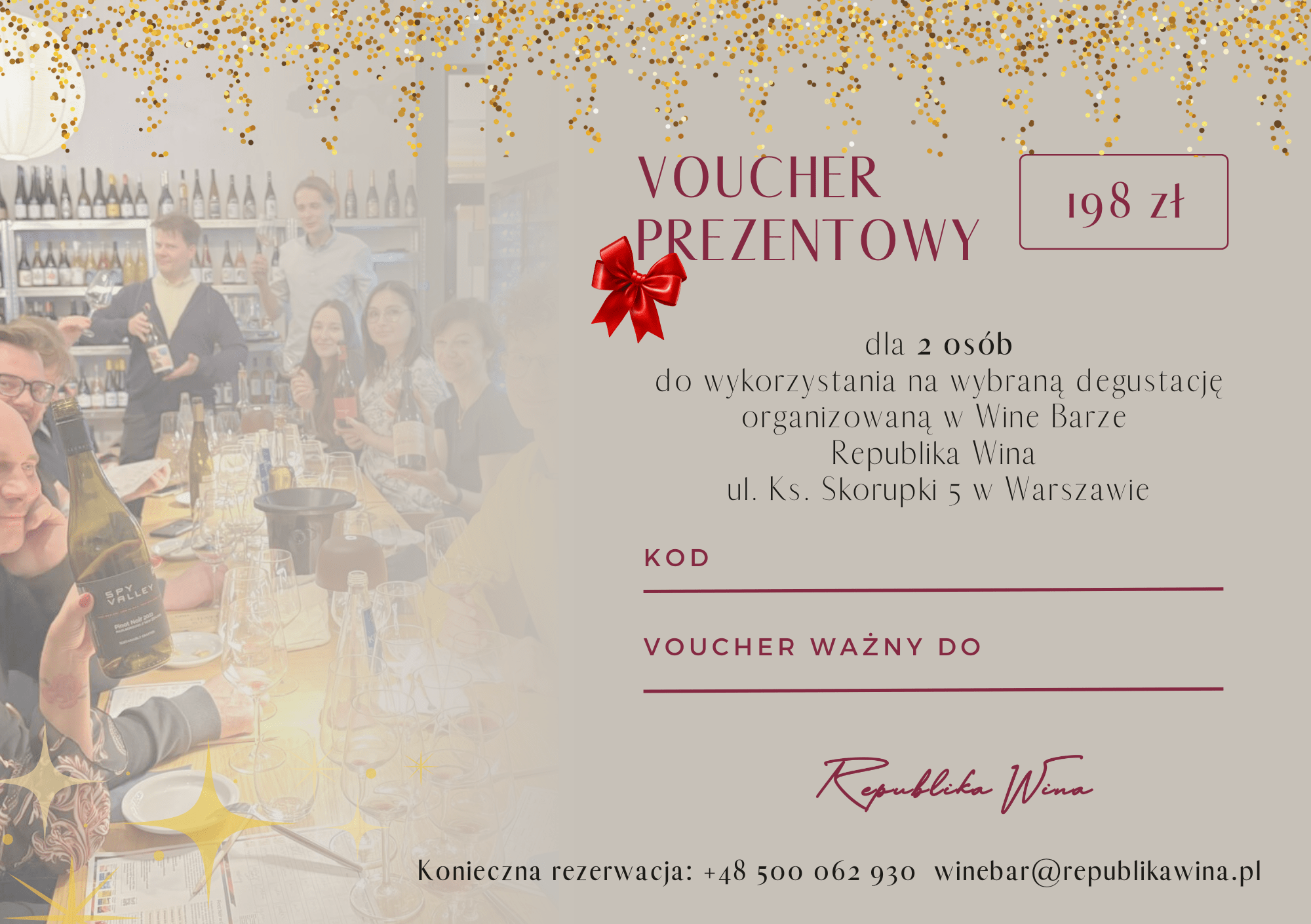 Voucher Świąteczny – Dowolna Degustacja dla Dwojga