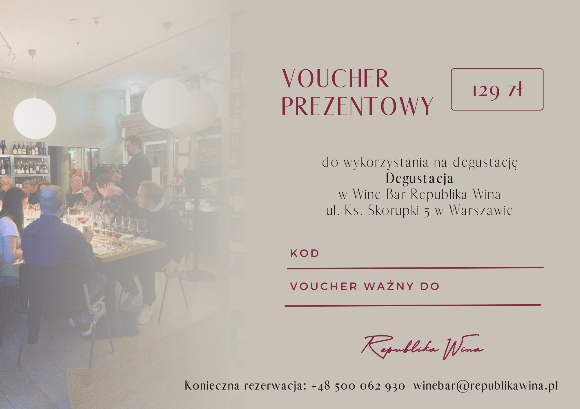 Voucher – Degustacja Komentowana