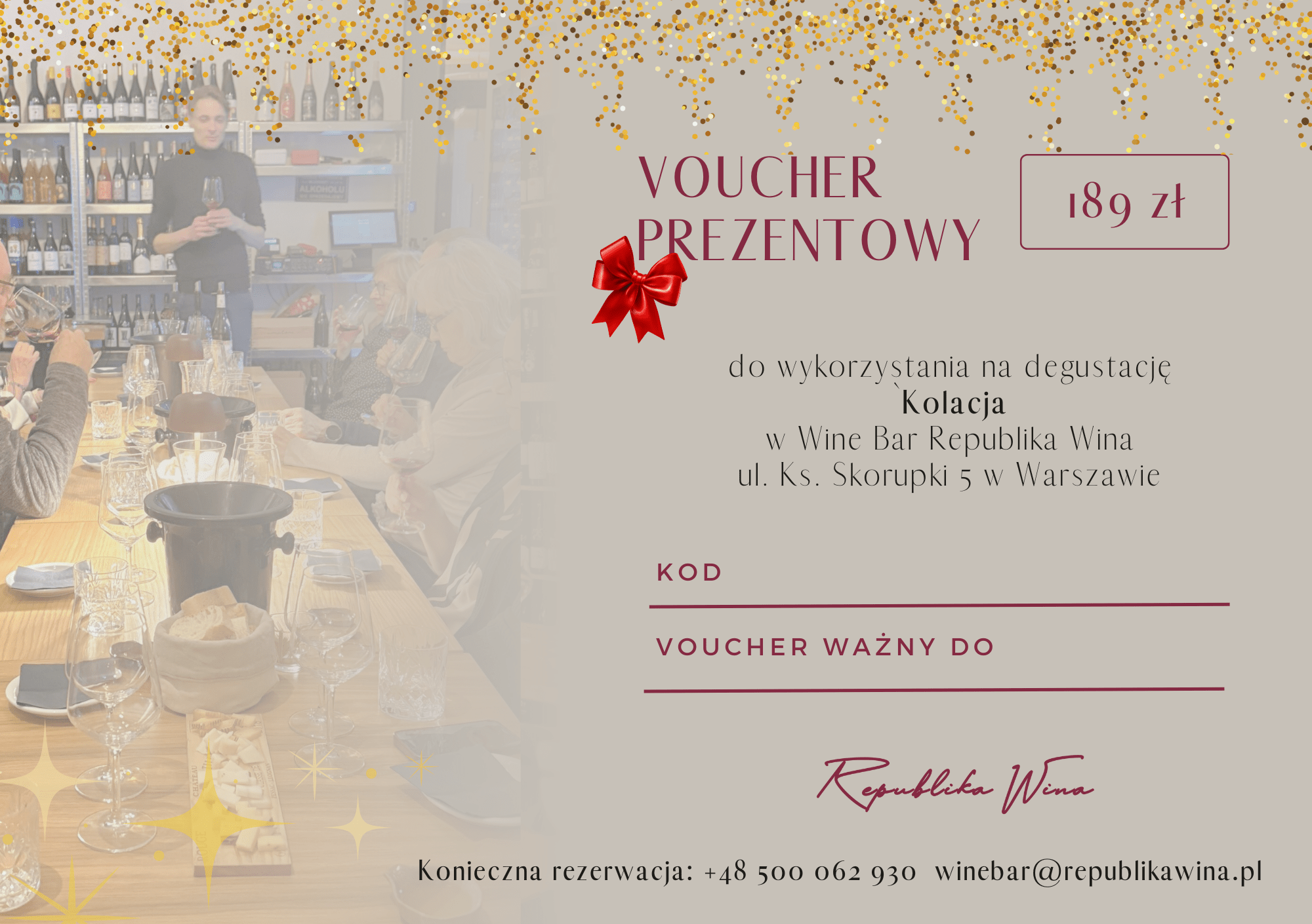Voucher Świąteczny – Kolacja Degustacyjna
